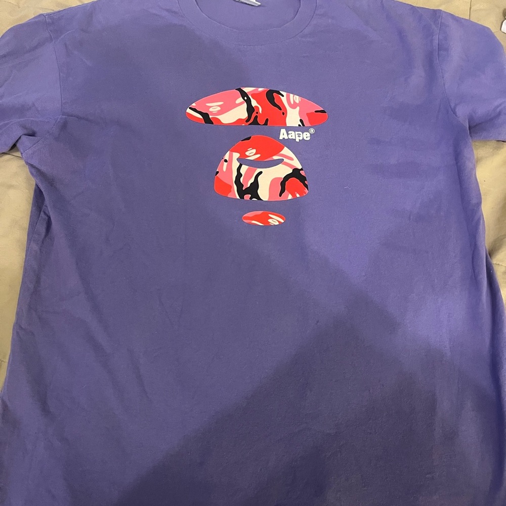 Aape by Bathing Ape short sleeved purple tee shirt in XL.  Worn once